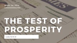 The Test of Prosperity